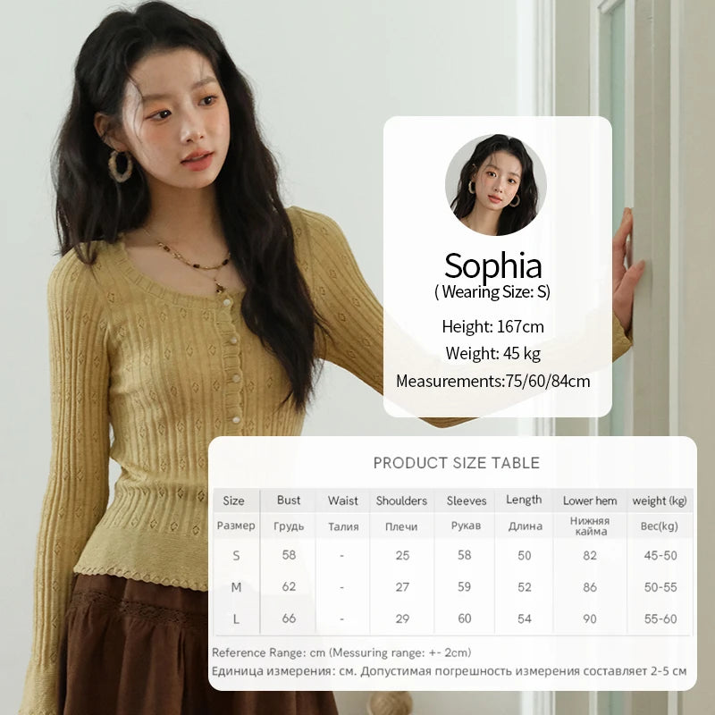 MISHOW Pit Stripe Thin Knitted Sweater for Women Autumn 2025 French Retro Round Neck Cardigan Temperament Casual Top MXE42Z1374