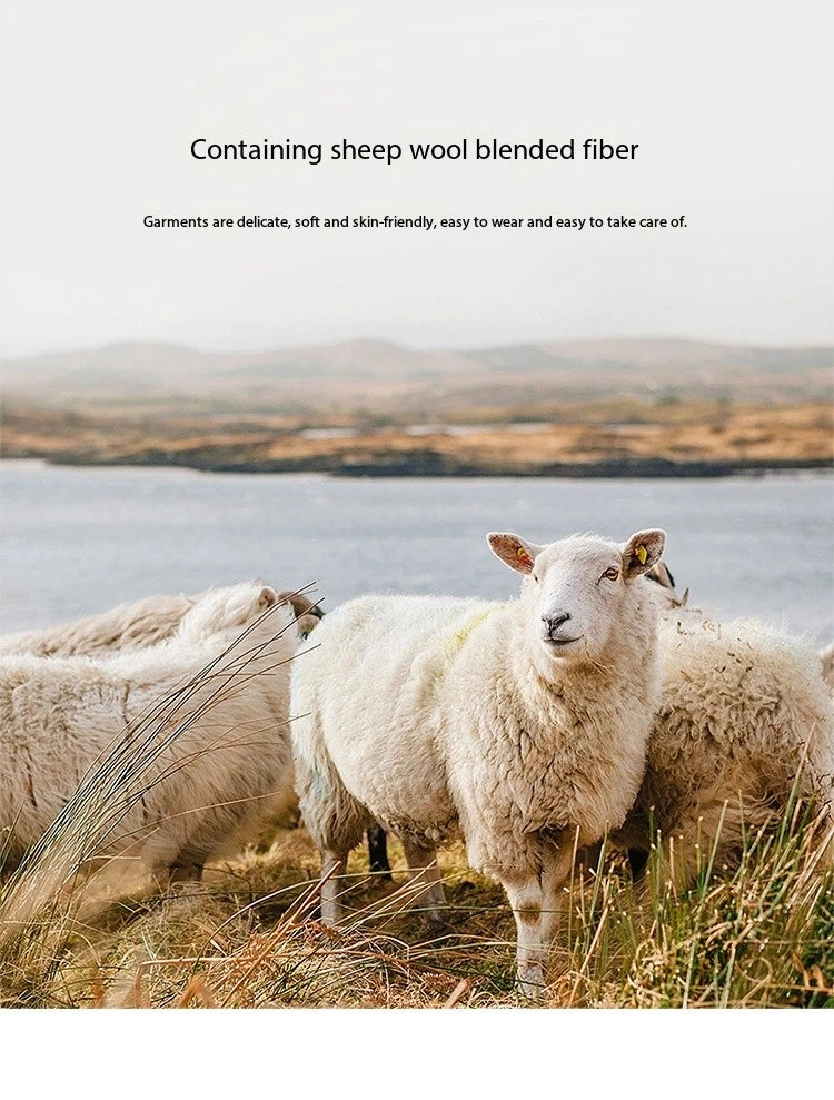 MISHOW Turn Down Collar Wool Blend Sweater Women Solid Single-breasted Tops Thickened Warm Versatile Knitted Cardigan MXD59Z1136