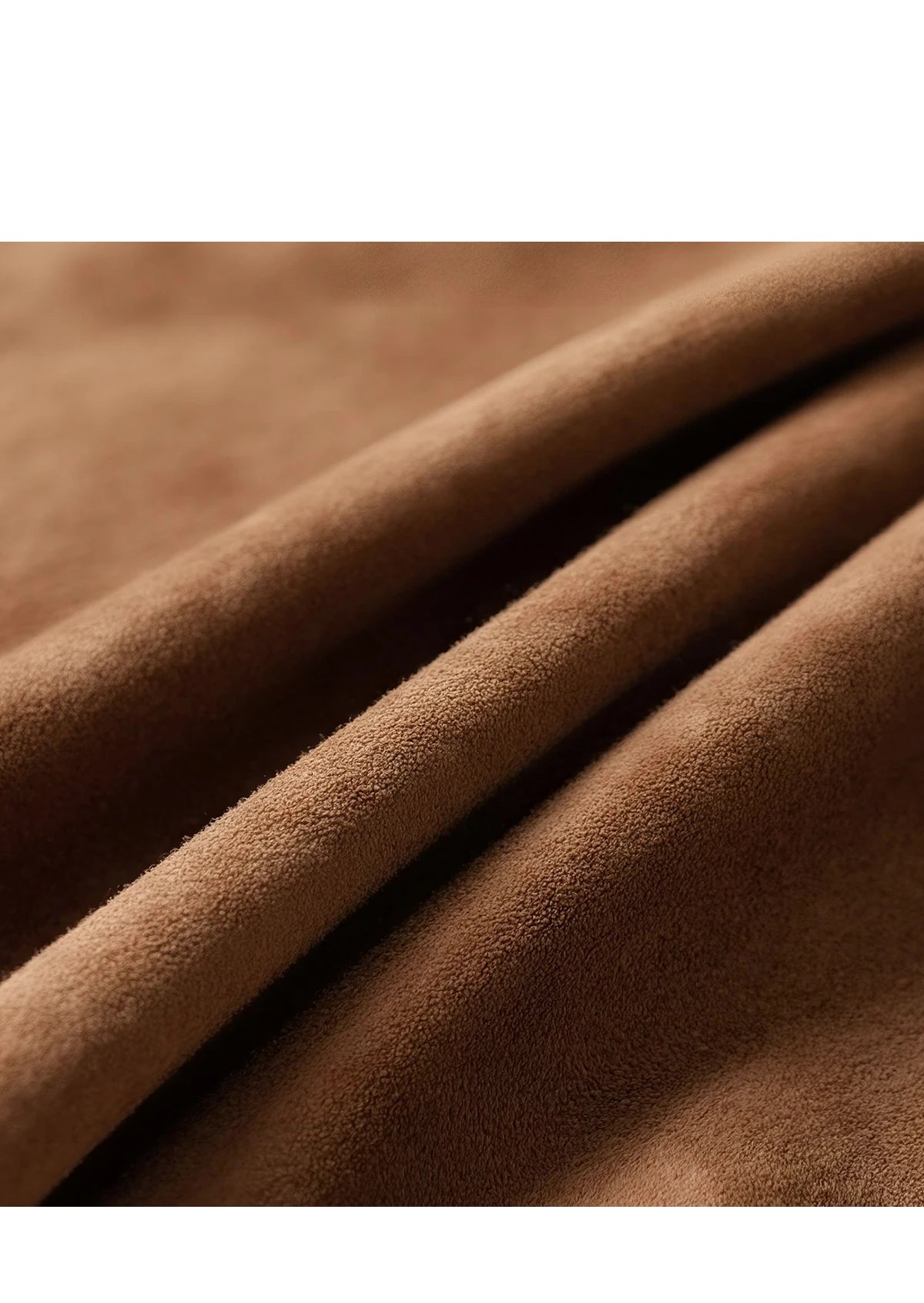 MISHOW Suede Retro Brown Jacket for Women Autumn Winter 2025 Pocket Zipper Loose Coats Lapel Wide-waisted Casual Coat MXE46W0866