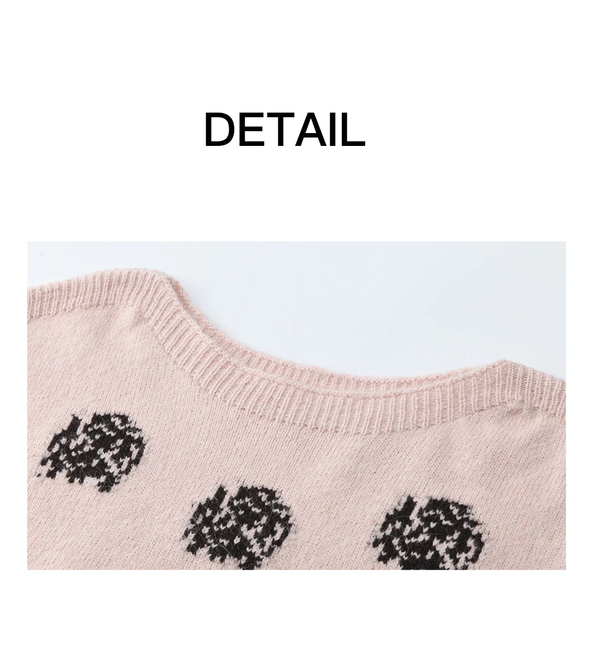 MISHOW Pink Jacquard Sweater for Women Fall Winter 2025 Lantern Sleeve Tops Shoulder Drop Thickened Knitted Sweater MXE91Z2775