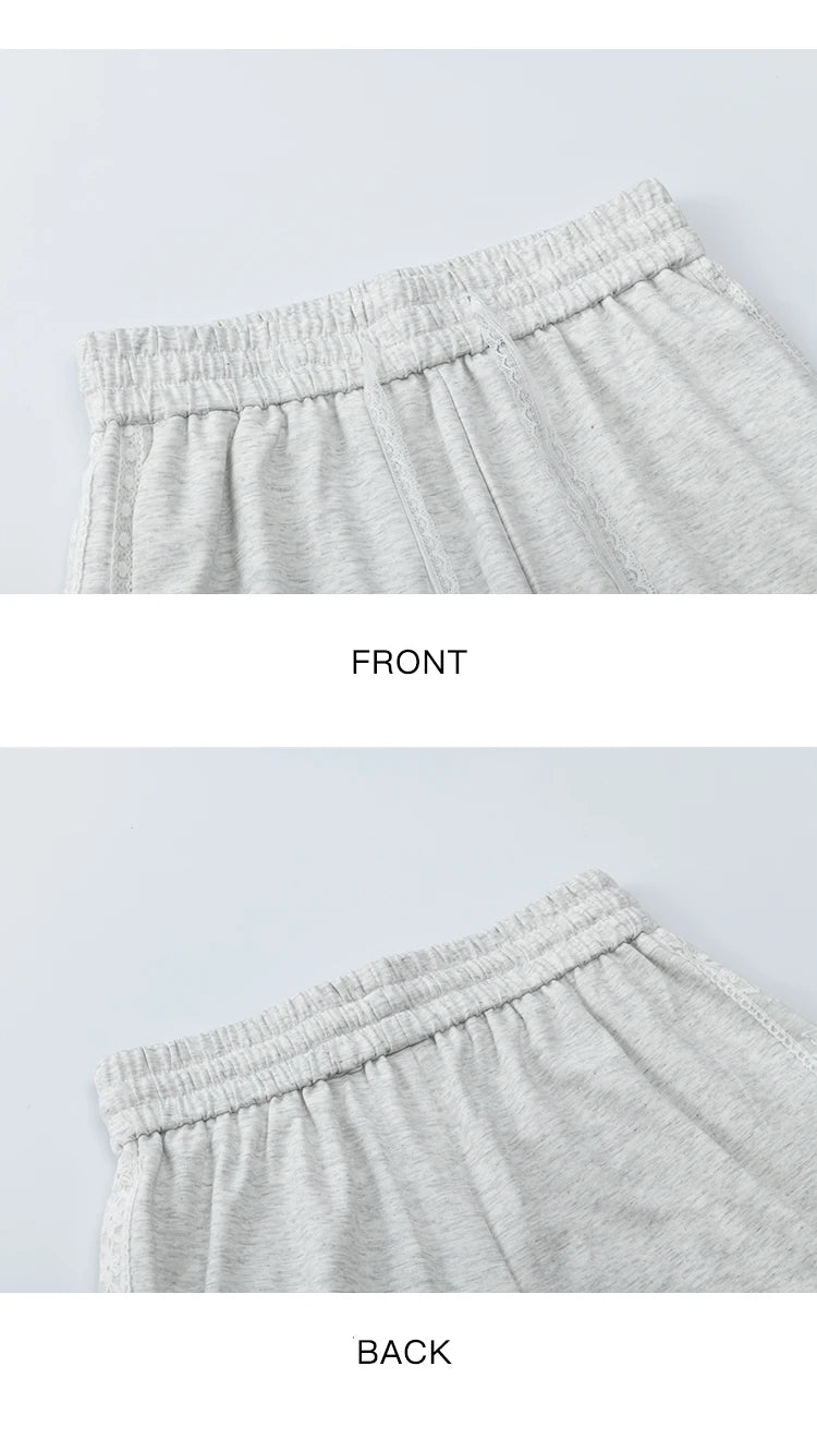 MISHOW Light Grey High Waist Pants Women 2025 Summer Casual Straight Elastic Waist Wide Leg Pants Women's Clothing MXE31K0901