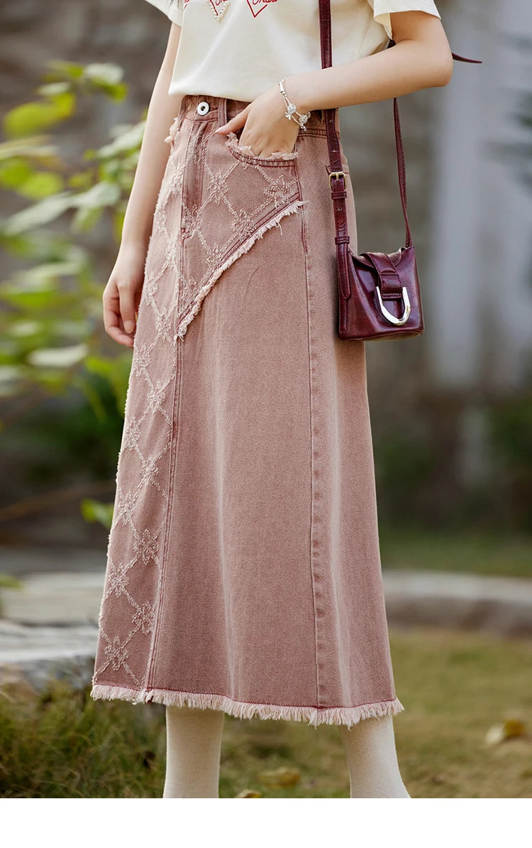 MISHOW Cowboy Skirts Separately For Women 2025 Spring New Gentle Sweet Thick Jacquard Short Jacket Mid Long Skirt MXE14W0754