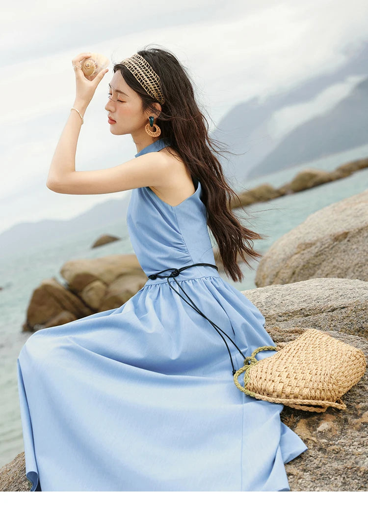 MISHOW Korean Halter Neck Slimming A-Line Dress MXE31L2221