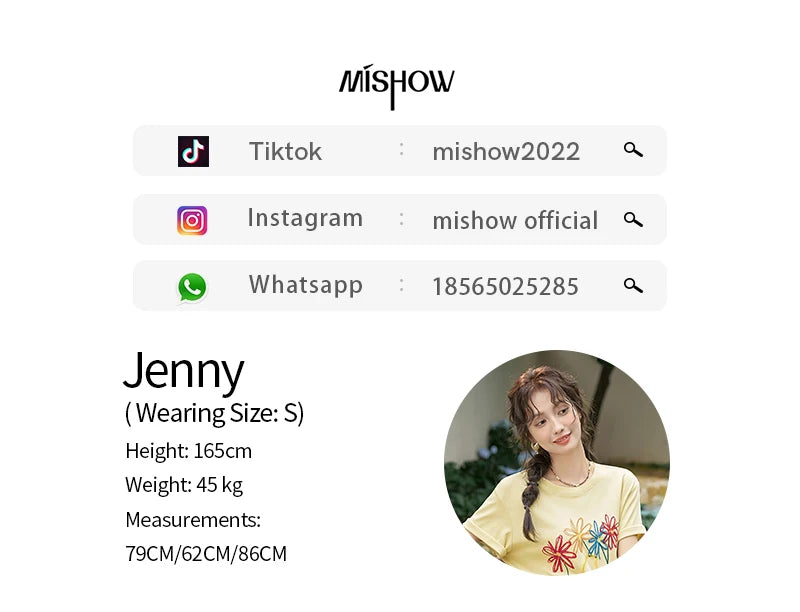 MISHOW 100 Cotton Pocket Embroidered Flower Denim Shorts for Women 2024 Summer Dark Blue Loose Casual Wide Leg Pants MXD26K0707