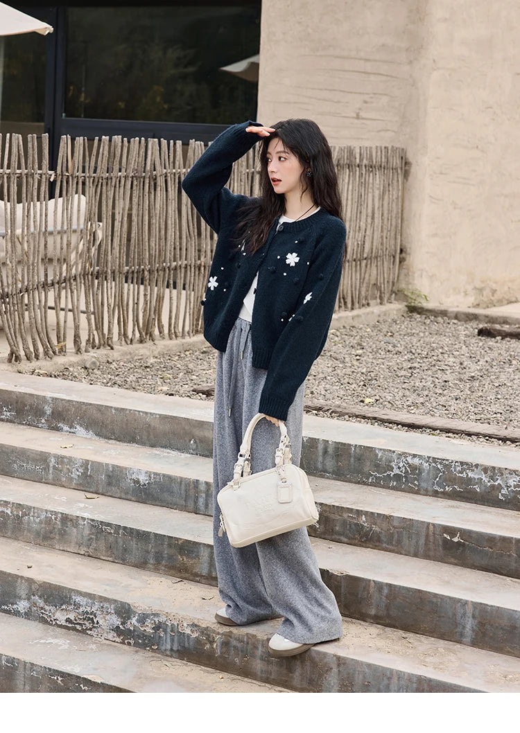 MISHOW Wide Legged Pants Women's Casual Versatile Long Pants 2025 Fall Winter New Korean High-waist Thin Pants MXD34K0824