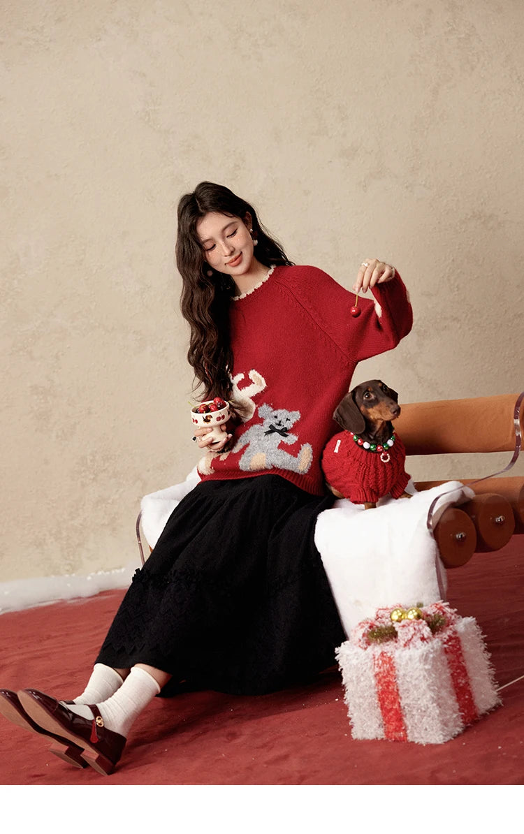 MISHOW Splicing Knitted Skirt For Women 2025 Spring New Korean Lace Loose Elegant Slim Temperament Pleated Long Skirt MXD59B0632