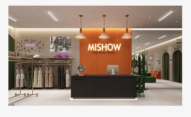 MISHOW Print Sleeveless V-Neck Blouse Blue Flower Cotton MXE32X1777