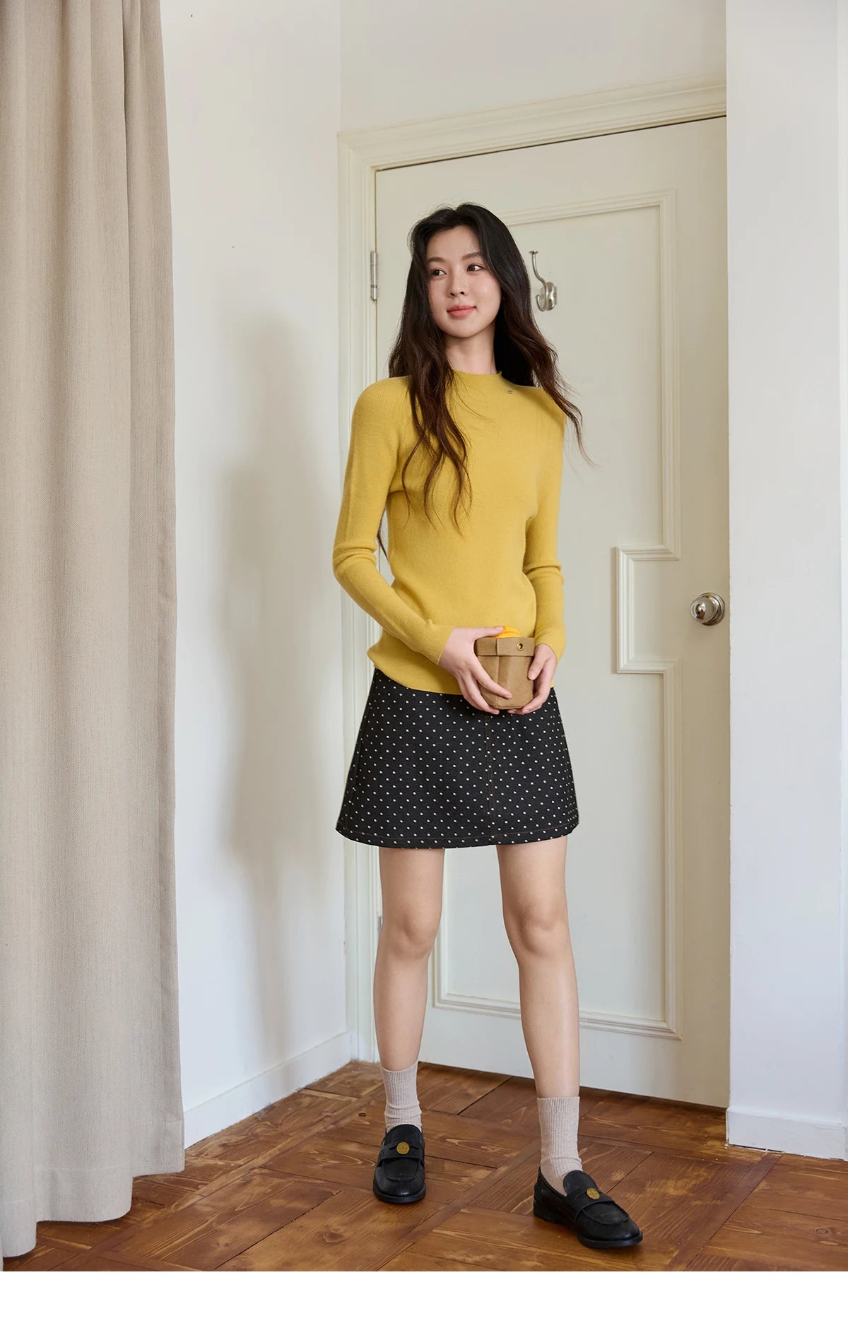 MISHOW Woman Long-sleeved Tops 2025 Autumn Winter Minimalist Mock Neck Knited Top Commute Casual Slim Pullover Woman MXE48Z2583