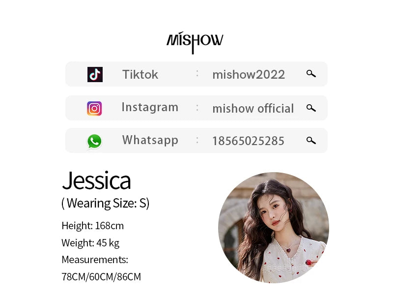 MISHOW Women's Love Embroidered V-neck Blouses 2025 Spring Linen Cotton Retro Slim Tops Sweet Waist Ruffle Blouse MXE13X1700