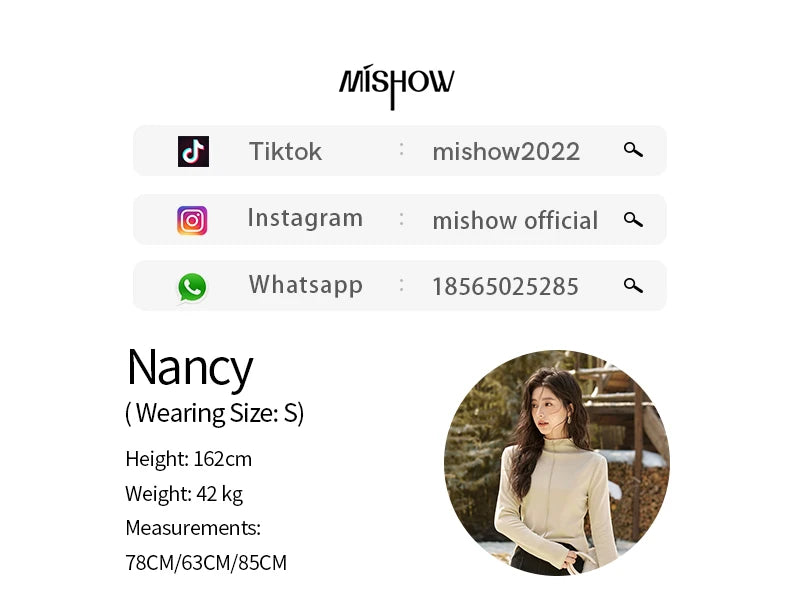 MISHOW Corduroy Pants High Waist Straight Pants Pocket Design Velvet Inside Comfortable Touch Slim Fit Office Lady MXD55K0813