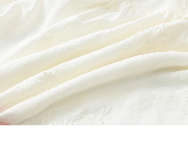 MISOHW Bohemian Solid Women's Summer Dress New 2025 Short Sleeve V-neck Shell Lace Midi Dresses for Woman Fashion MXE33L2195