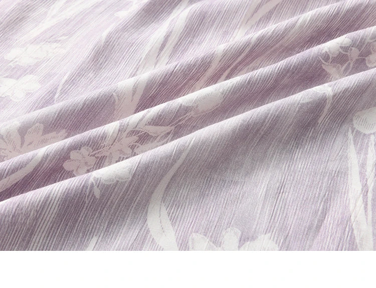 MISHOW Purple Print Chiffon Holiday Dress Women 2025 Summer Sleeveless Stand Collar Slim Dresses Woman New Fashion MXE32L2163