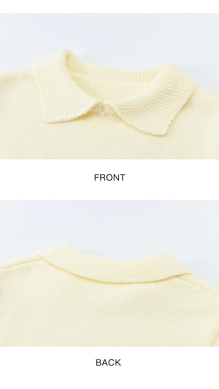 MISHOW Women's Beige White Knitted Sweater 2025 Autumn Winter Round Collar Sheep Pattern Loose Warm Pullover Sweaters MXE94Z2962