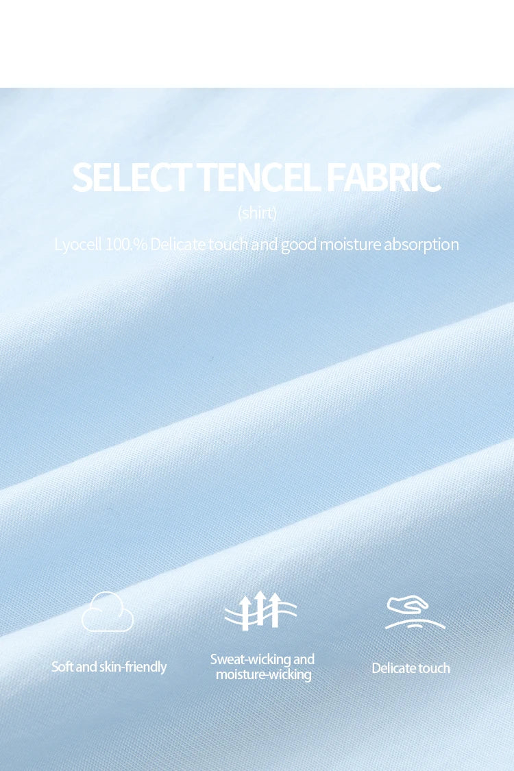 MISHOW Women's Blue Striped Camisole Dress Lyocell Shirt Separately Summer 2025 Lapel Solid Shirt O-neck Strap Dress MXE34L2285