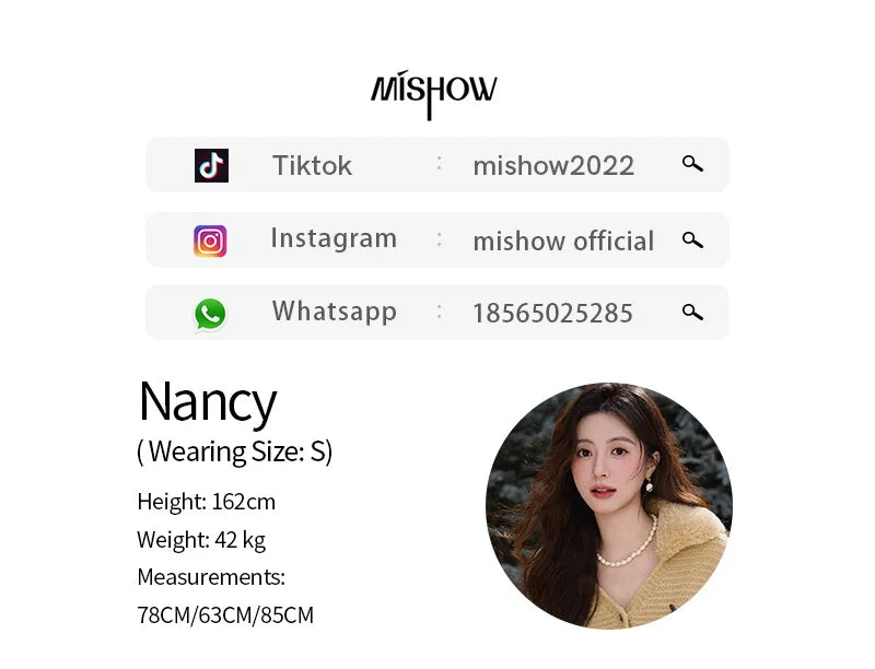 MISHOW Women's V-neck Cardigan 2025 Winter New Loose Single-breasted Sweater Luxurious Design Detachable Fur Collar MXE90Z2758