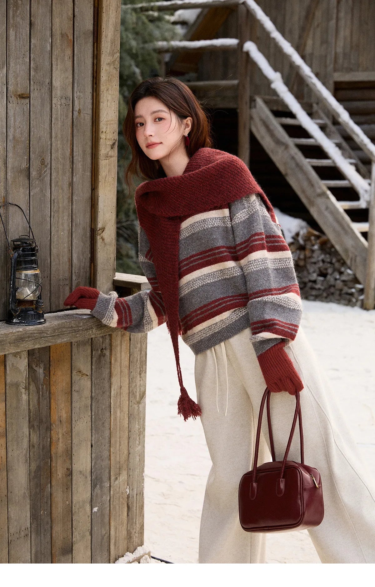 MISHOW Winter Women Knitwear Warm Pullover Sweater Casual Loose Top Knitted Long Sleeve Soft Sweaters Excluding Scarf MXE92Z2828