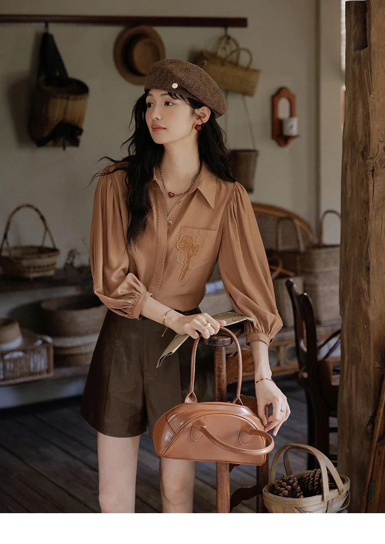 MISHOW High Waist Loose Casual Short Pants for Women Spring Autumn 2024 Versatile Slim Solid Straight Leg Shorts MXD41K0721