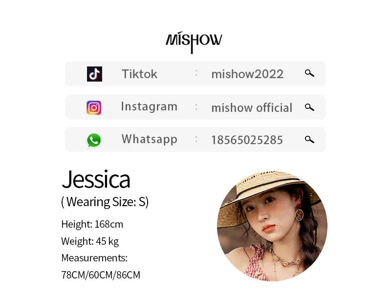 MISHOW Red Plaid Summer Camisole Dress Women New 2025 Sleeveless Elastic Waist Retro Dresses Woman Sweat Fashion MXE32L2198