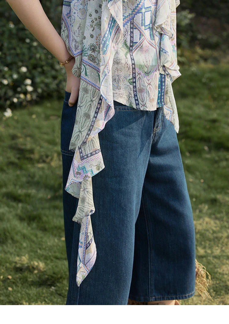 MISHOW Holiday Summer Camisole Tops Women 2025 Plaid Ruffled Layer Chiffon Floral Slimming Top Woman New Fashion MXE33X1803