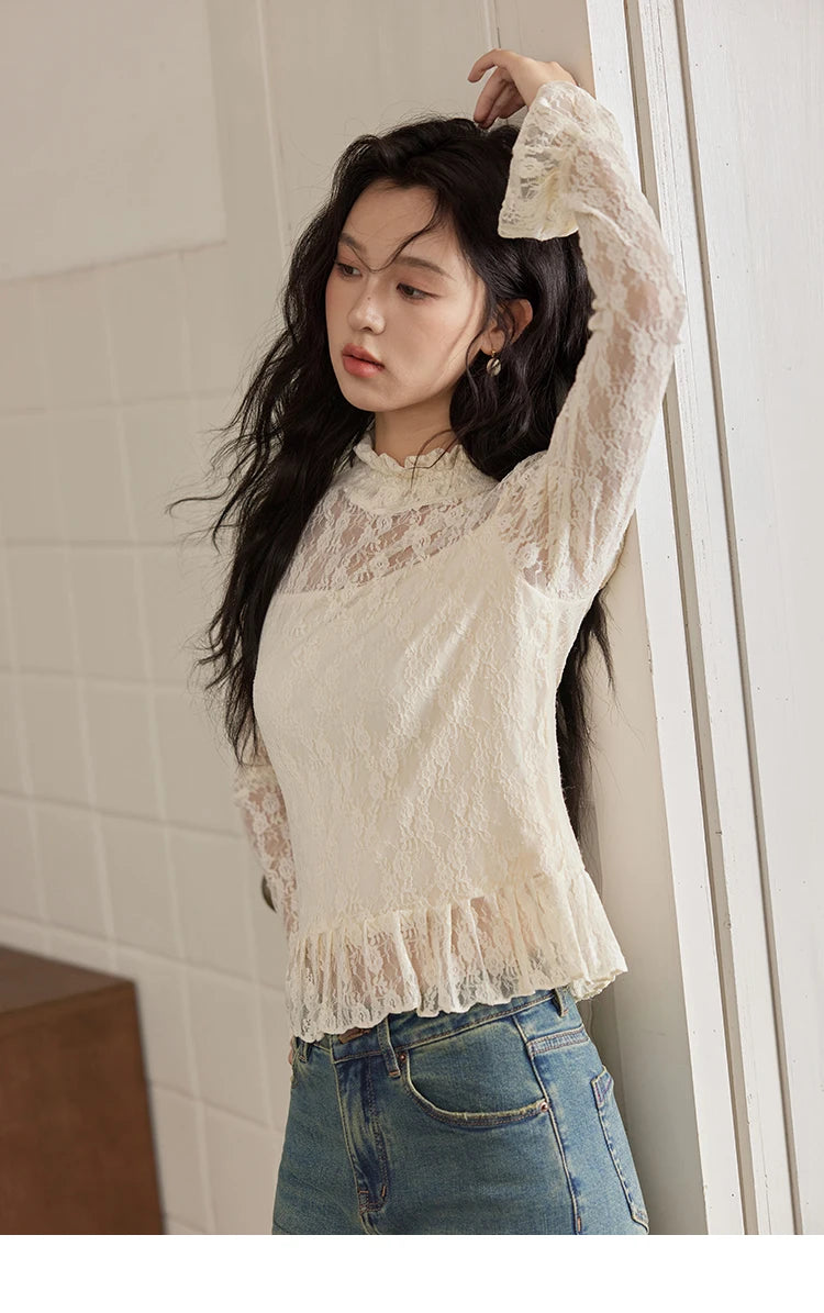 MISHOW Elegant V-neck Sweater Women's Long-sleeved Knitted Jacket 2025 Fall Winter New Korean Vintage Short Cardigan MXD48Z0848