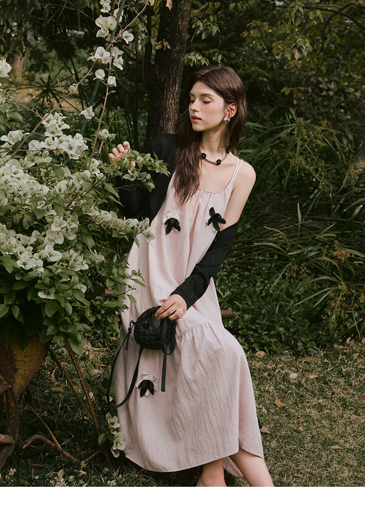 MISHOW Holiday Long Camisole Dress Women Summer 2025 Sleeveless Flower Pleated High Waist Dresses Woman New Fashion MXE31L2191