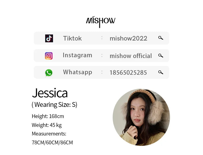 MISHOW Women's Brown Jacket 2025 Winter Retro Warm Round Neck Wool Quilted Coat Commute Short Loose Thick Coat Woman MXE87W0935