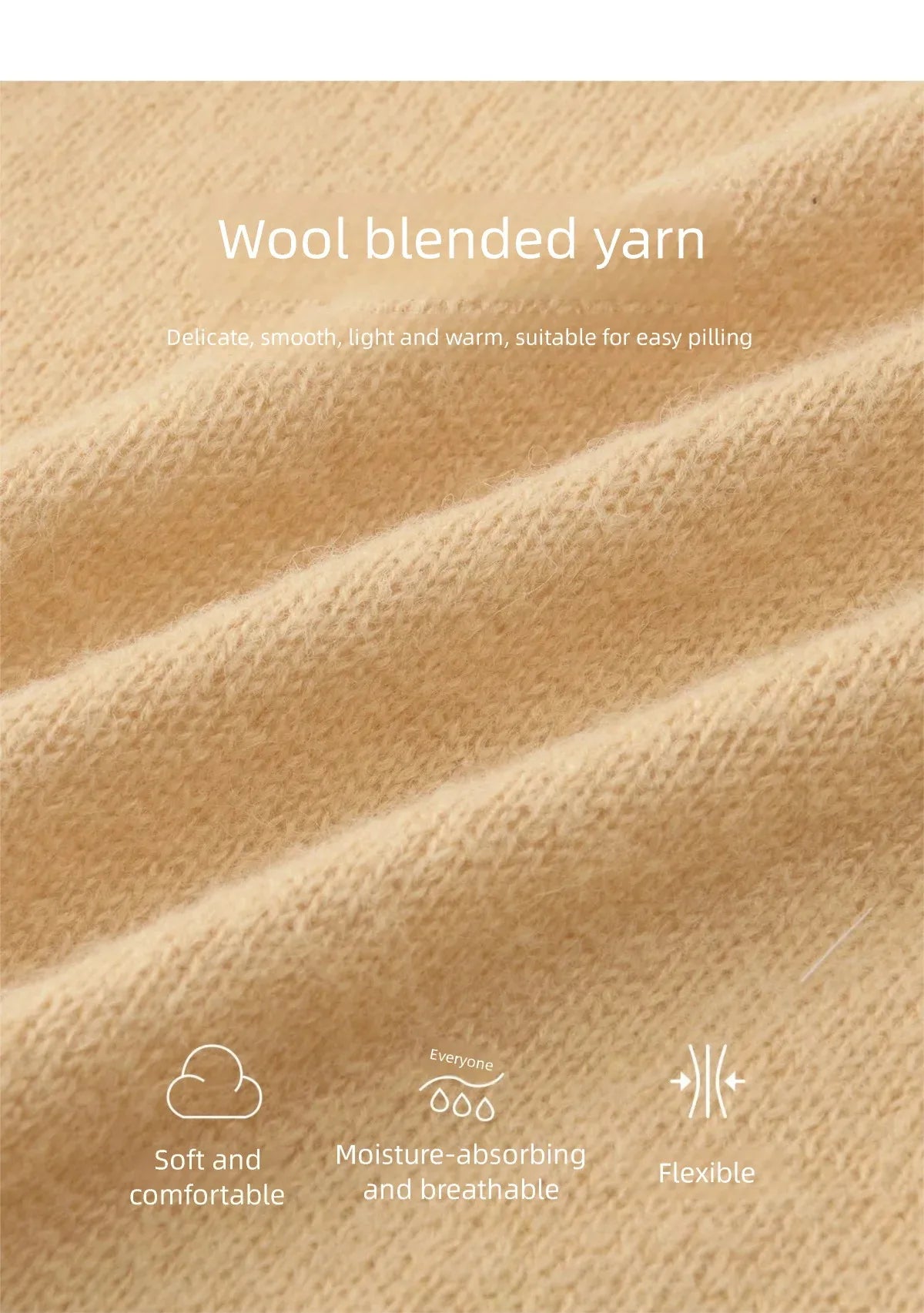 MISHOW Women's Camel Knitted Cardigan 2026 Spring Floral Embroidery Crew Neck Tops Button Warm Loose Cropped Sweater MXF11Z2896