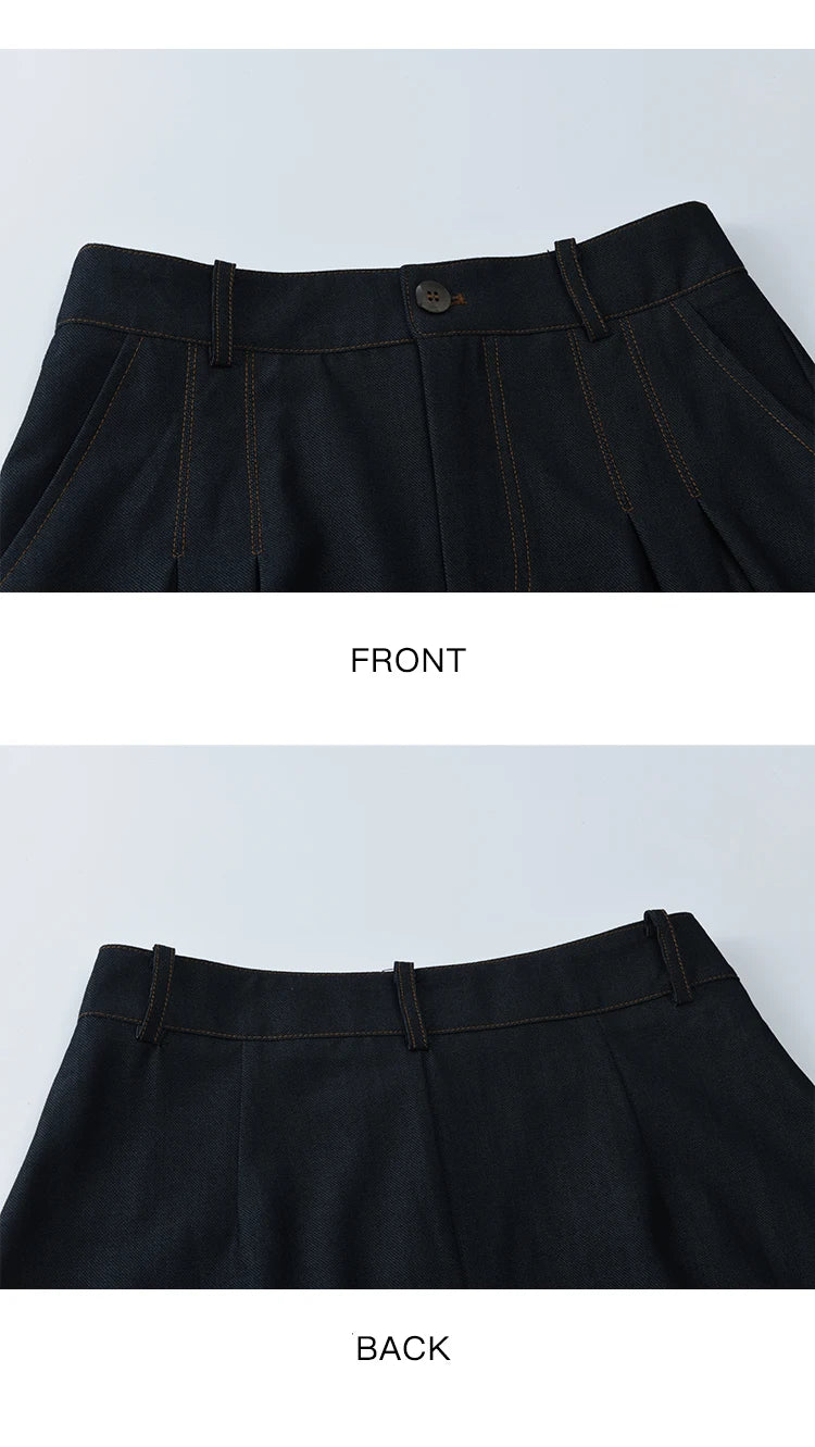 MISHOW Imitation Denim Casual Camisole Desses for Women Autumn 2025 Solid Lace-up Cardigan Separately (Not A Set) MXE41T0693