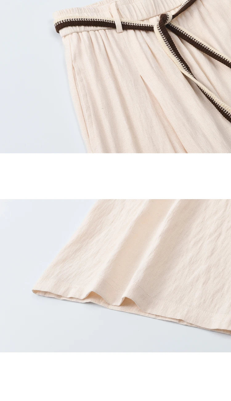 MISHOW Women's Two-Piece Set Fashion Polka Dot One Shoulder Puff Sleeve Blouse Summer 2025 Casual Wide Leg Pants Set MXE38T0683