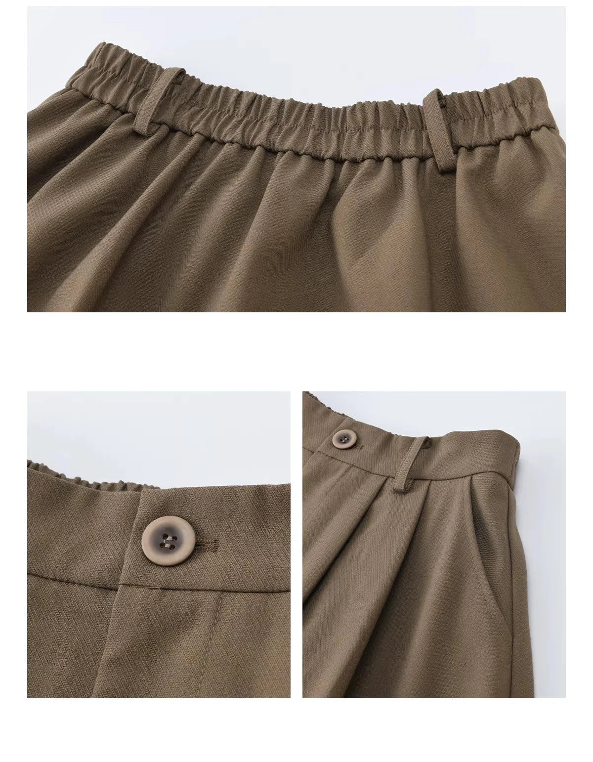 MISHOW Women's A-line Flower Bud Mini Skirt 2026 Spring High Waist Pleated Casual Short Skirt with Slanted Pockets MXF108B0767