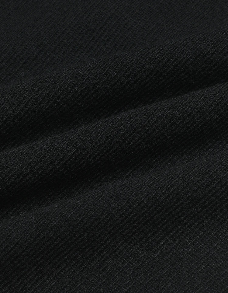 MISHOW Women’s Black Tulip Knitted Sweater French Vintage Hollow Out Sweaters Mock Neck 2024 Fall Elegant Slim Top MXD42Z0731