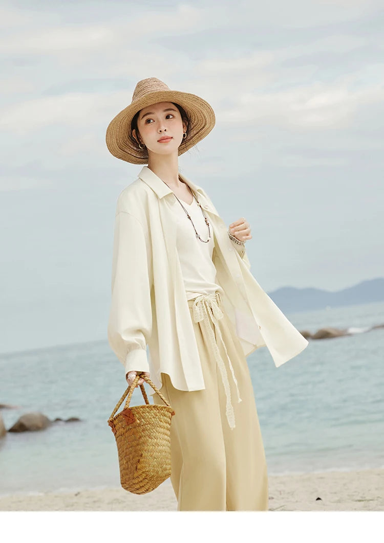 MISHOW Cotton Casual T-shirts Women New 2025 Short Sleeve V-neck Solid Versatile Shirt Female Fashion Basic Tops Lady MXE33T0519