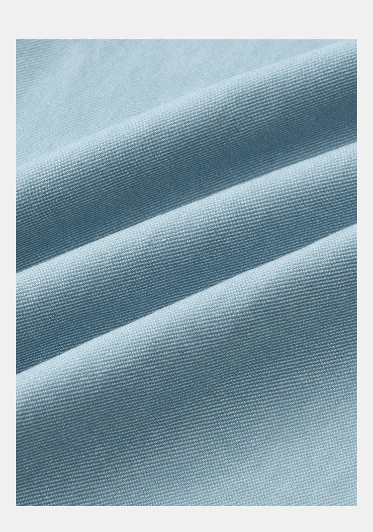 MISHOW Sea Salt Blue Wide Leg Pants 2025 Summer Contrasting Bead Belt Cotton Blend Trousers Slim Commuting Pants MXE35K0931