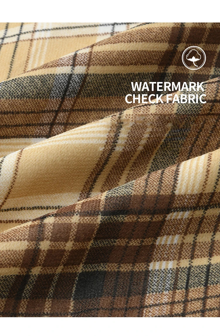 MISHOW Coffee Plaid Skirt 2025 Autumn Asymmetrical Hem Skirts Female Retro Side Zipper Commuting A-line Midi Skirt MXE42B2377