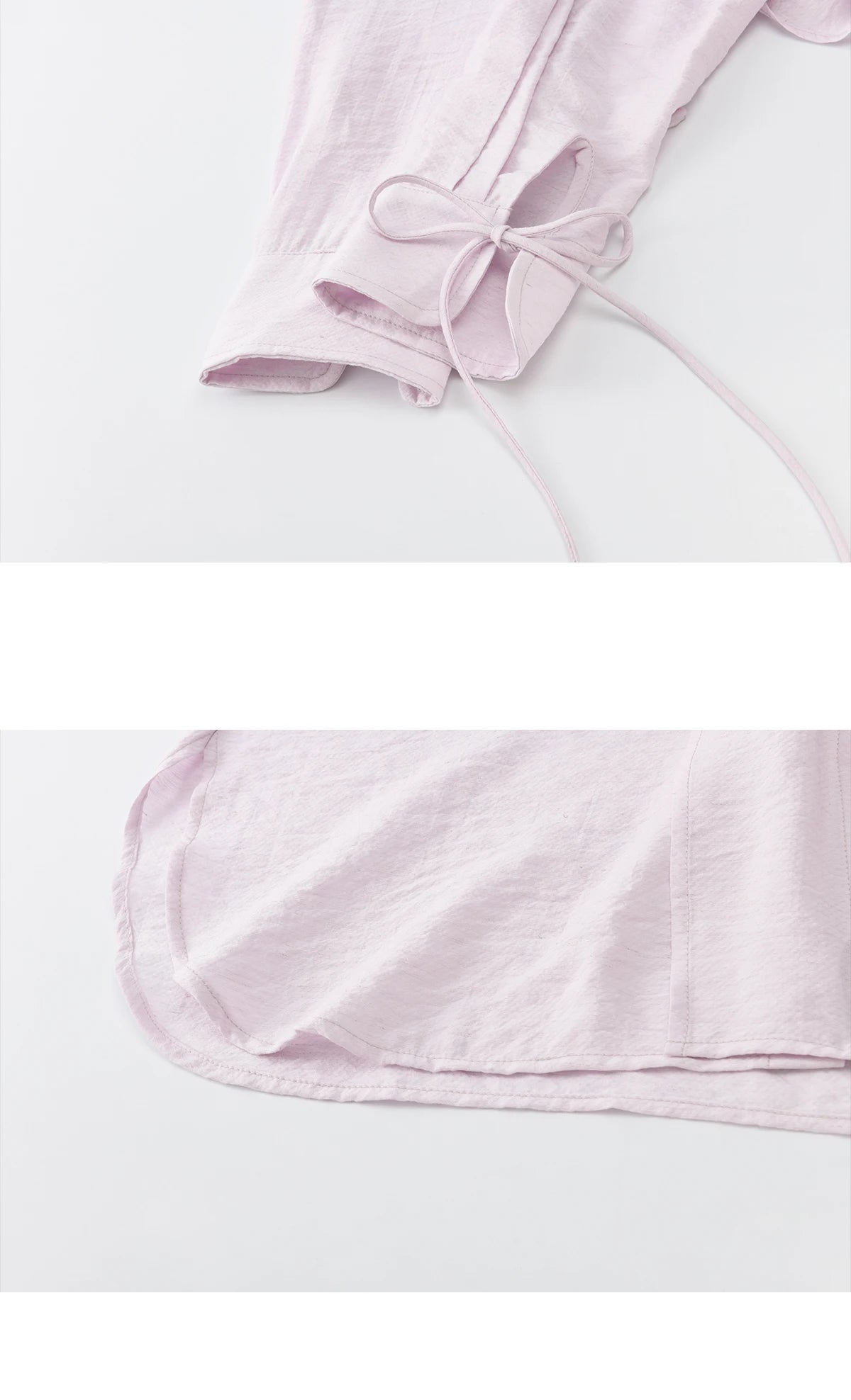 MISHOW Women's Asymmetric V Neck Shirts 2026 Spring Lapel Casual Loose Tie Cuffs Solid Shirt with Polka Dot Ribbon MXF108X1002