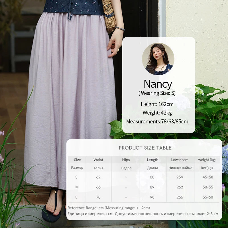 MISHOW Casual Half Skirt for Women 2025 Summer New Office Lady Fashion High Waist Pocket Female Purple Pleated Skirt MXE39B2366