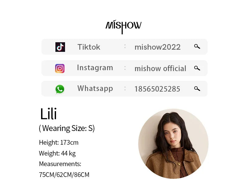 MISHOW Woman 2 Piece Outfit Set 2025 Autumn Retro Commuter Zipper Jacket Mini Pleated Skirt Plaid Fashion Skirt Suit MXE49T1393