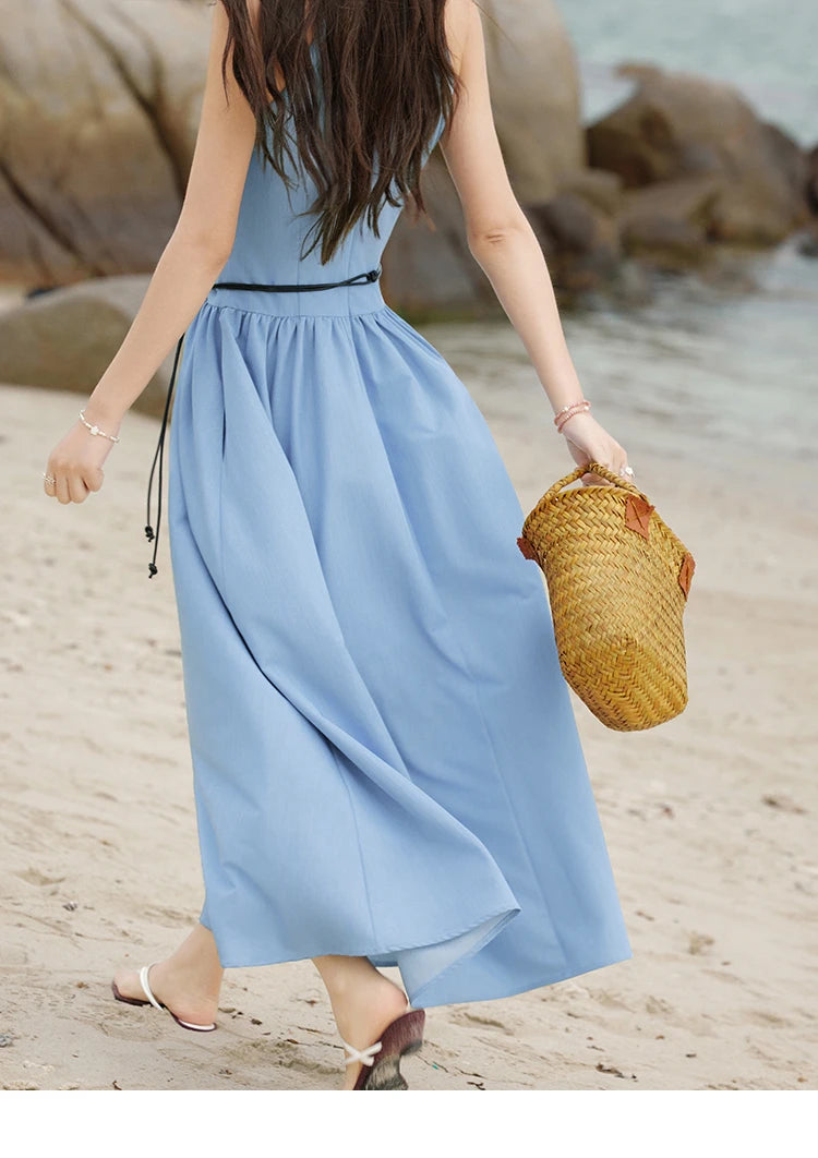 MISHOW Korean Halter Neck Slimming A-Line Dress MXE31L2221