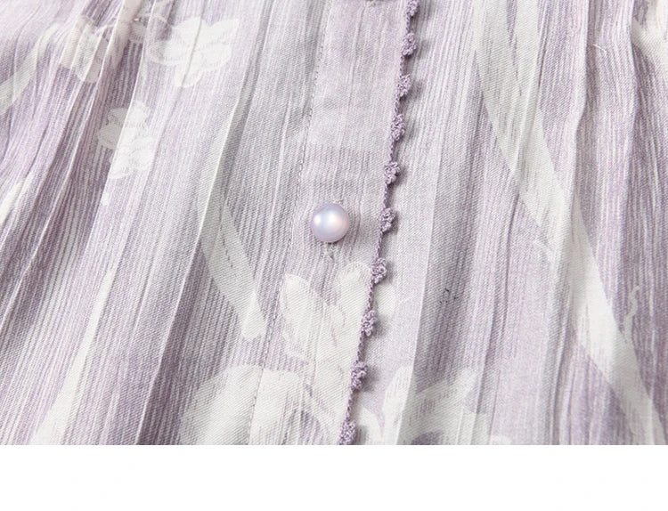 MISHOW Purple Print Chiffon Holiday Dress Women 2025 Summer Sleeveless Stand Collar Slim Dresses Woman New Fashion MXE32L2163