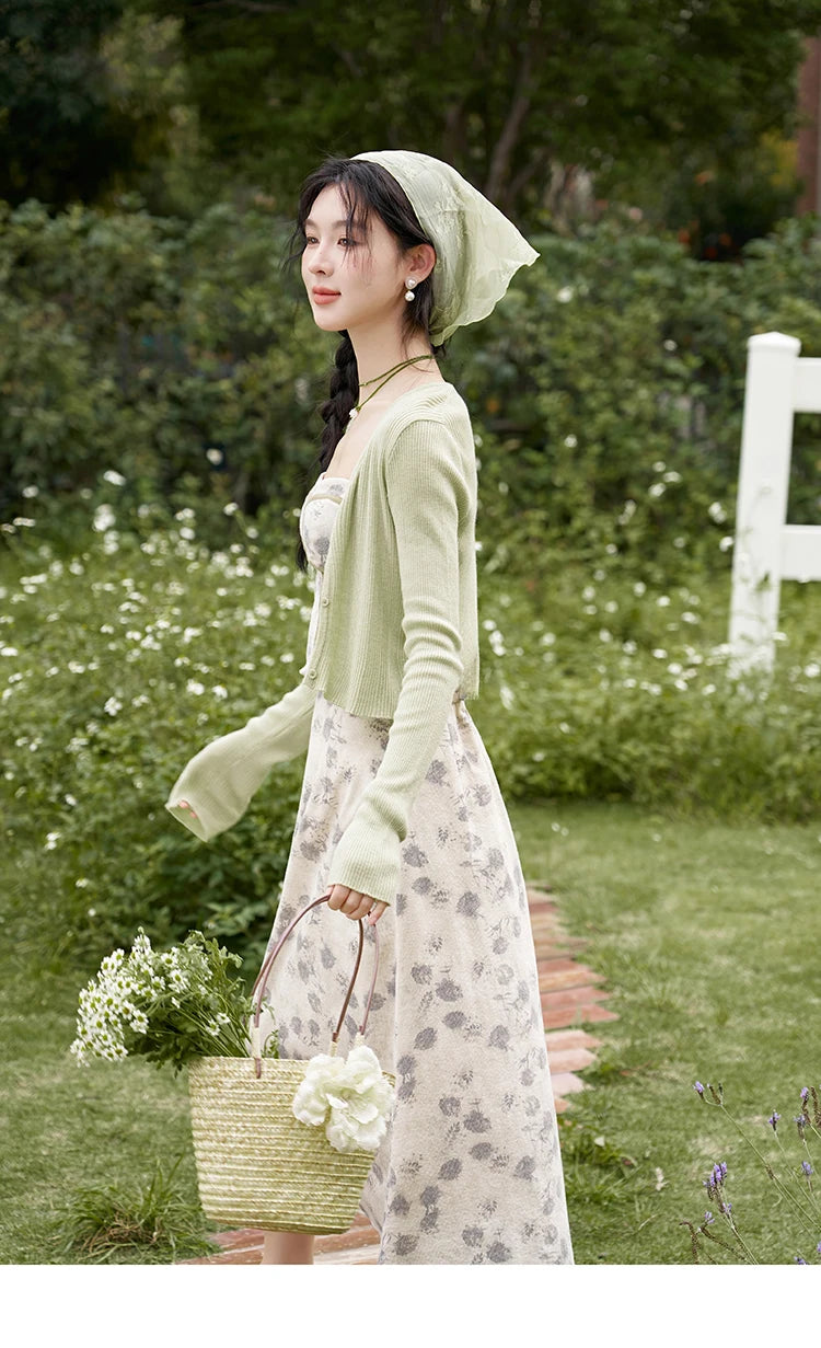 MISHOW Floral Camisole Skirt Separately Summer Adjustable Shoulder Straps Sleeveless Top Back Elastic Waist Skirts MXD14D0026