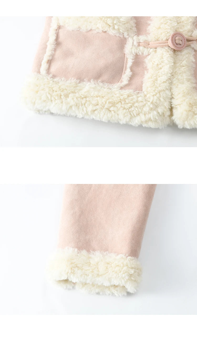 MISHOW Double Face Fur Coat For Women 2024 Winter Sweet Korean Vintage Suede Splicing Fleece Warm Thickened Jacket MXD55W0646