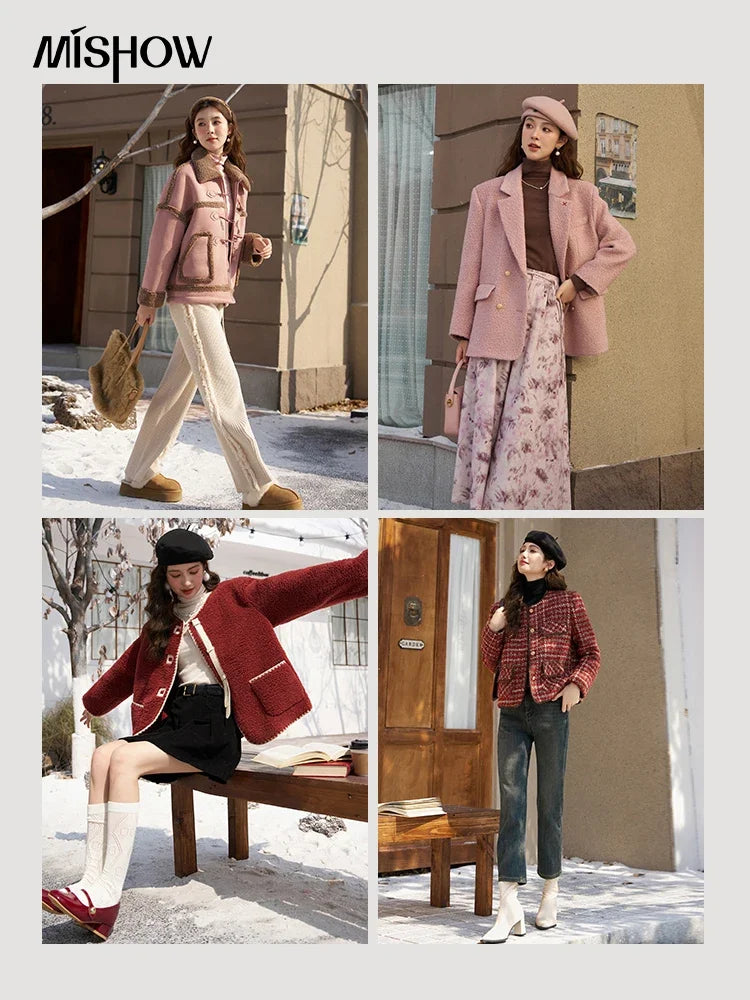 MISHOW Mock Neck Bottoming Shirt Long Sleeve Inner Tops for Women 2023 Autumn Winter New Fashion Warm Slim T-shirt MXC58Z0290