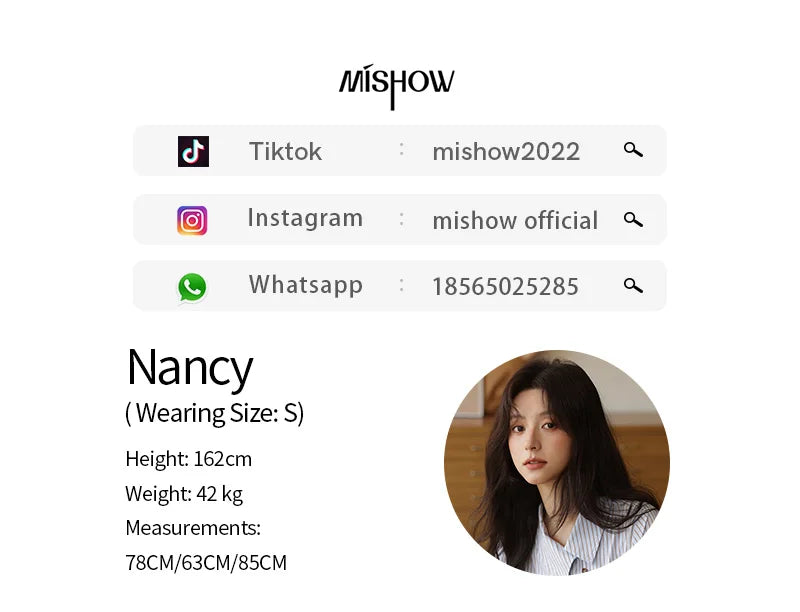 MISHOW Women's Striped Asymmetric Shirt 2025 Autumn New Arrival Vintage Loose Long Sleeve Tops Commuter Woman Clothes MXE42C2375