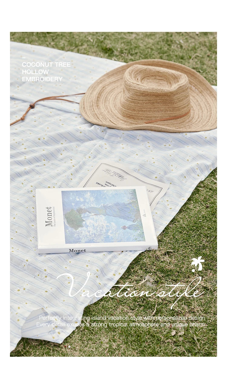 MISHOW Blue Office Lady Shirts Women 2025 Summer New Round Neck Long Sleeve Hollow Embroidery Blouses Female Fashion MXE31C0775