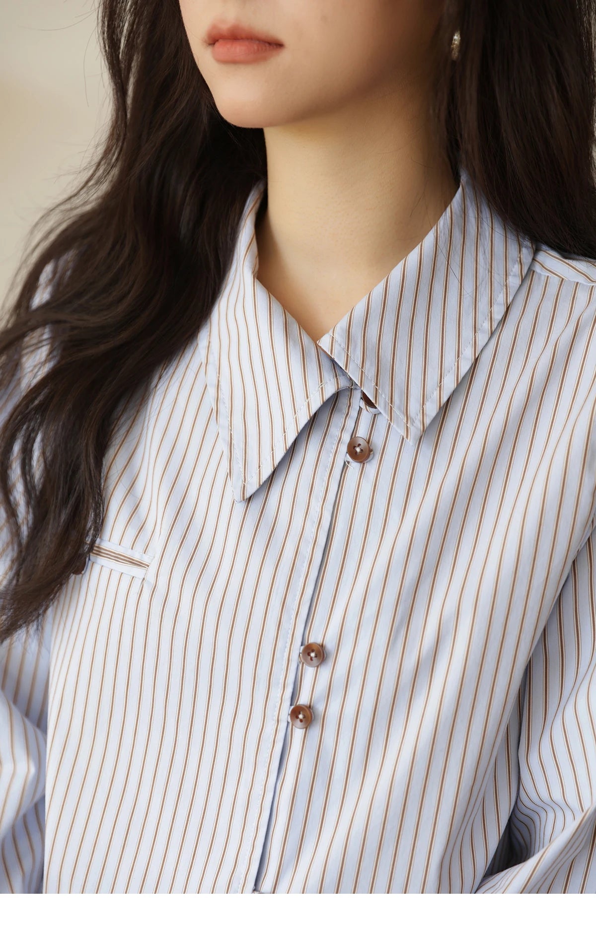 MISHOW Women's Striped Asymmetric Shirt 2025 Autumn New Arrival Vintage Loose Long Sleeve Tops Commuter Woman Clothes MXE42C2375