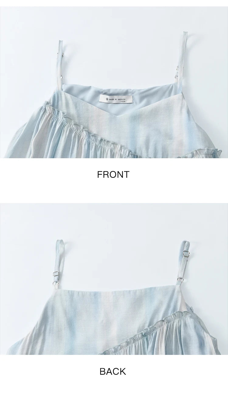 MISHOW Summer Holiday Camisole Dress for Women 2025 New Tie Dye Slim Sleeveless Seaside Long Dresses Female Fashion MXE12L2118