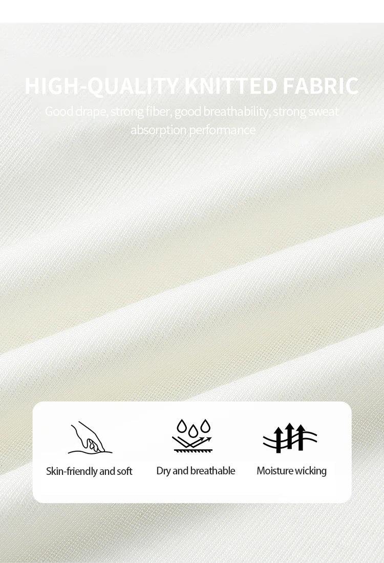 MISHOW White Fake Two Piece Bead Embroidered T-shirt for Women 2025 100 Cotton Tees Round Neck Knitted Breathable Top MXE35T0566