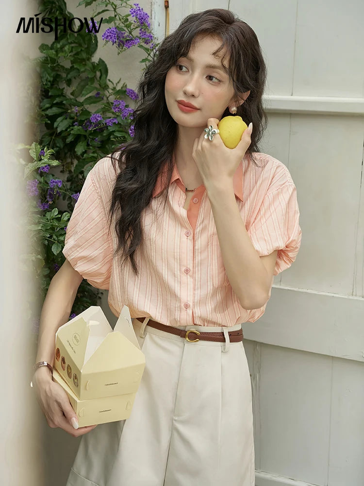 MISHOW Casual Solid Suit Short Pants for Women 2024 Summer High Waist Slim Straight Leg Pants Loose A-line Shorts MXD28K0647