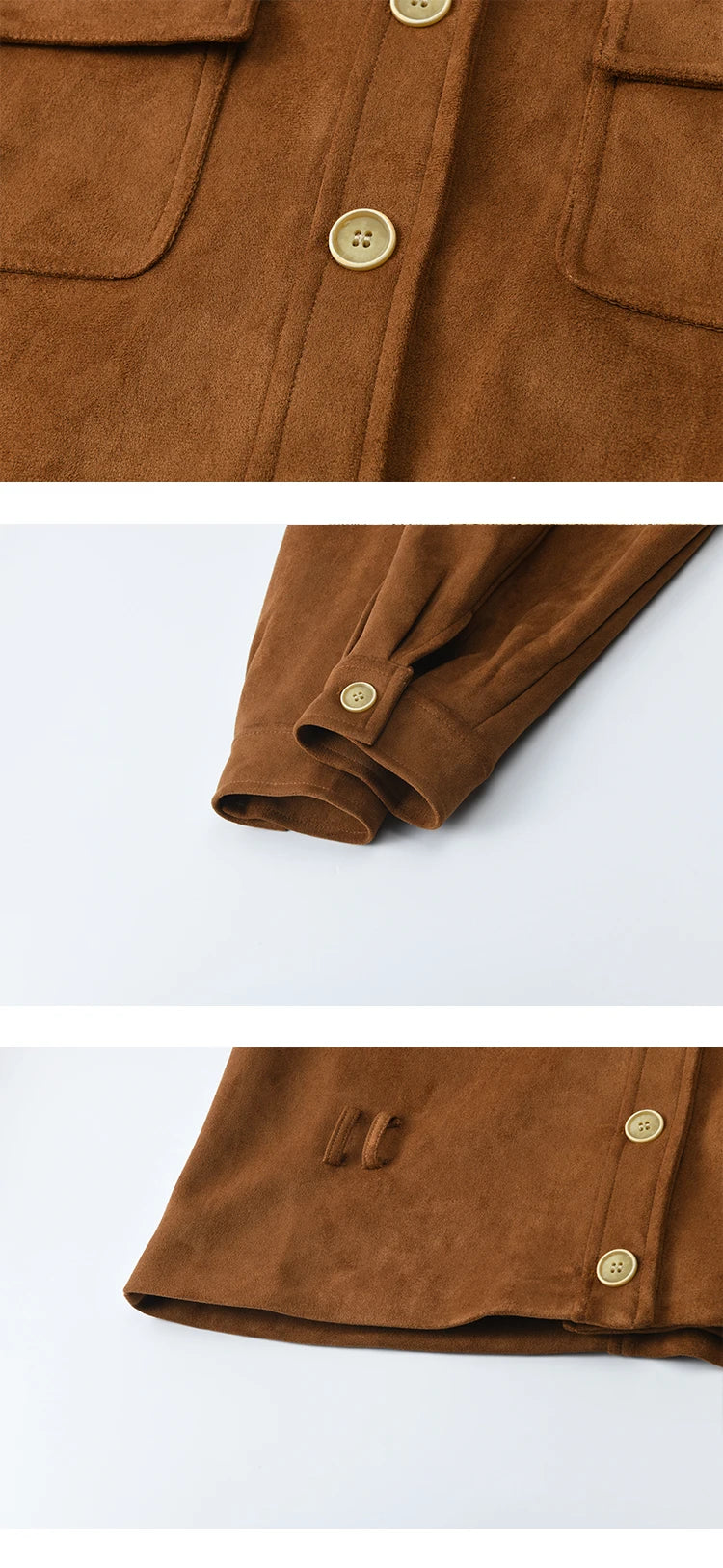 MISHOW Short Jacket for Women 2025 Autumn New Brown Lapel Metal Button Decorated Jacket Windproof Commuter Outerwear MXE46W0864