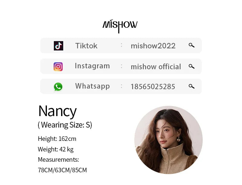 MISHOW Woman Pants Set 2025 Winter Casual Retro Sweatshirt Set Striped Lapel Half-Zip Sweatshirt Wide Leg Pants MXE87T1425